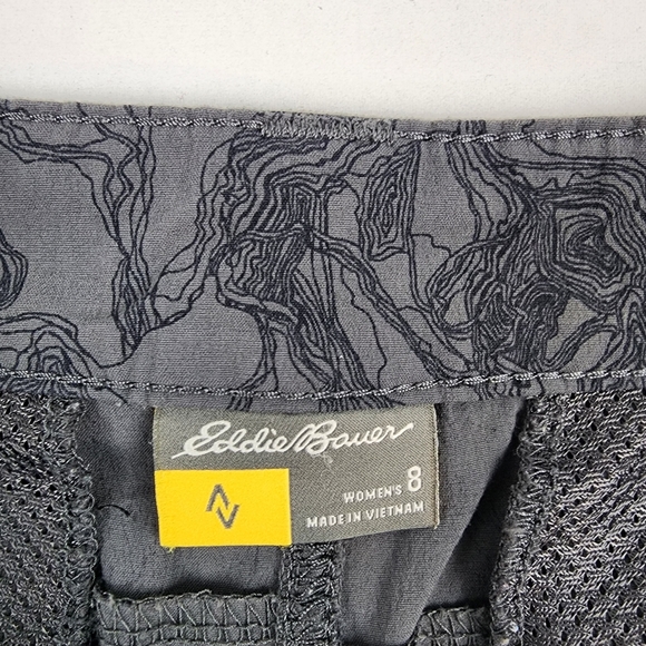 Eddie Bauer Capri Pant Women 8 Travex Gray Geometric Hiking (30x20) - Picture 4 of 10